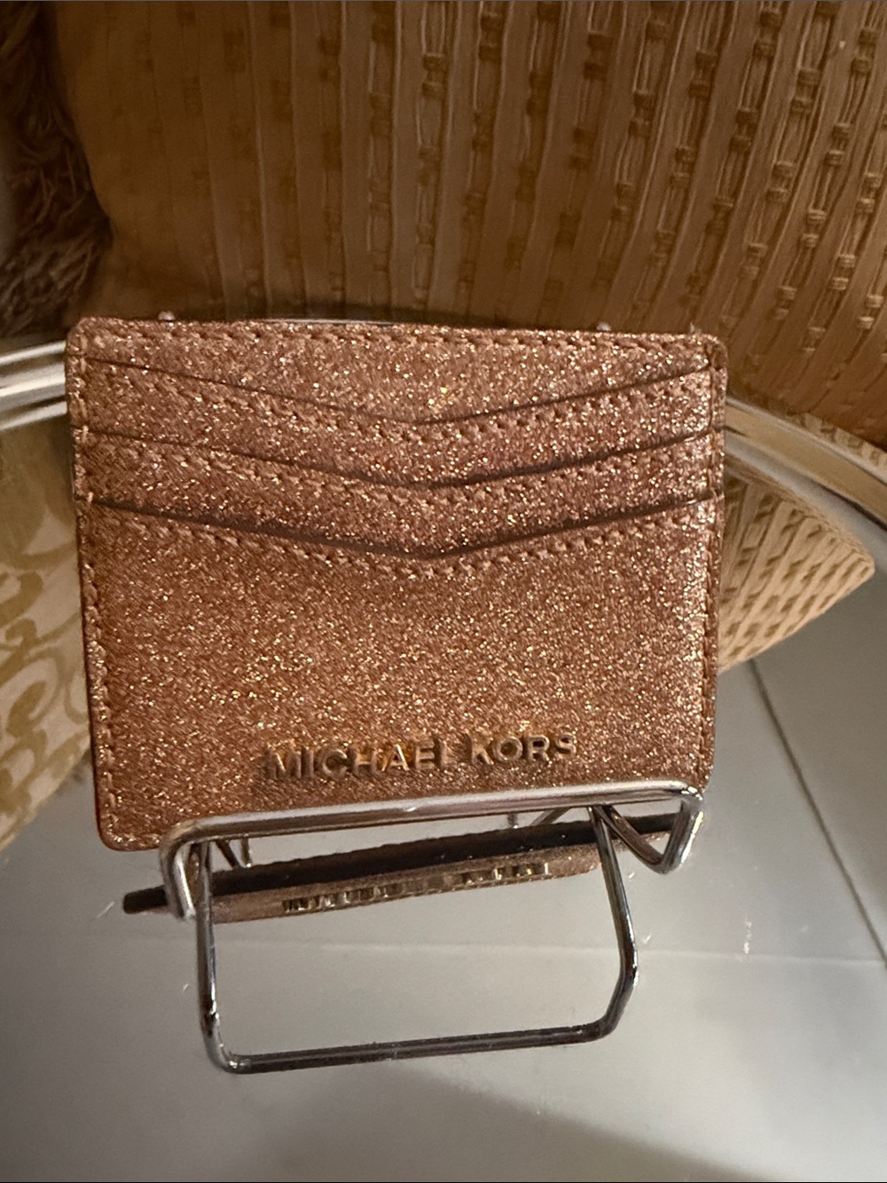 Michael Kors Travel Glitter Card Case EUC